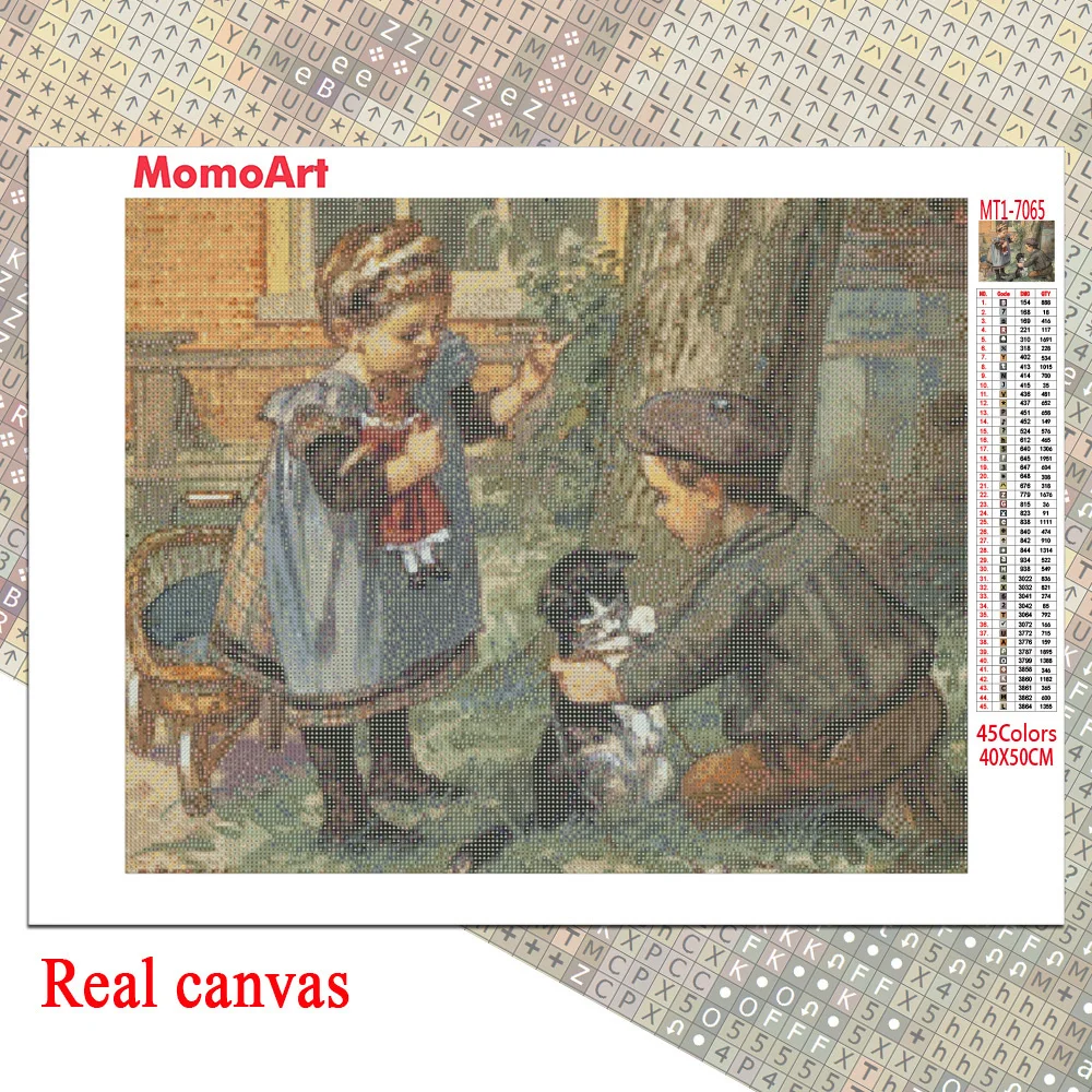 MomoArt Diamond Painting Kid Rhinestone Picture Diamond Embroidery Portrait Mosaic Full Square 5D New Art Home Decor diamond painting