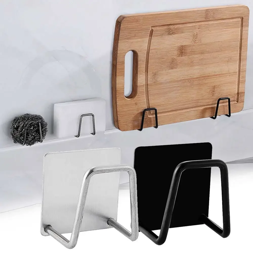 Kitchen Sponges Holder Stainless Steel Sink Shelf Adhesive Holders Drain Drying Rack Wall Hooks Accessories Storage Organizer kitchen storage rack sink sponge holder sponge rack detergent sponge rack kitchen organizer rack