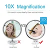 10x Magnification With Holder Suction Cup 360 Rotation Shower Shave Round Mirrors Bathroom Mirrors Washroom Fog Free New 3