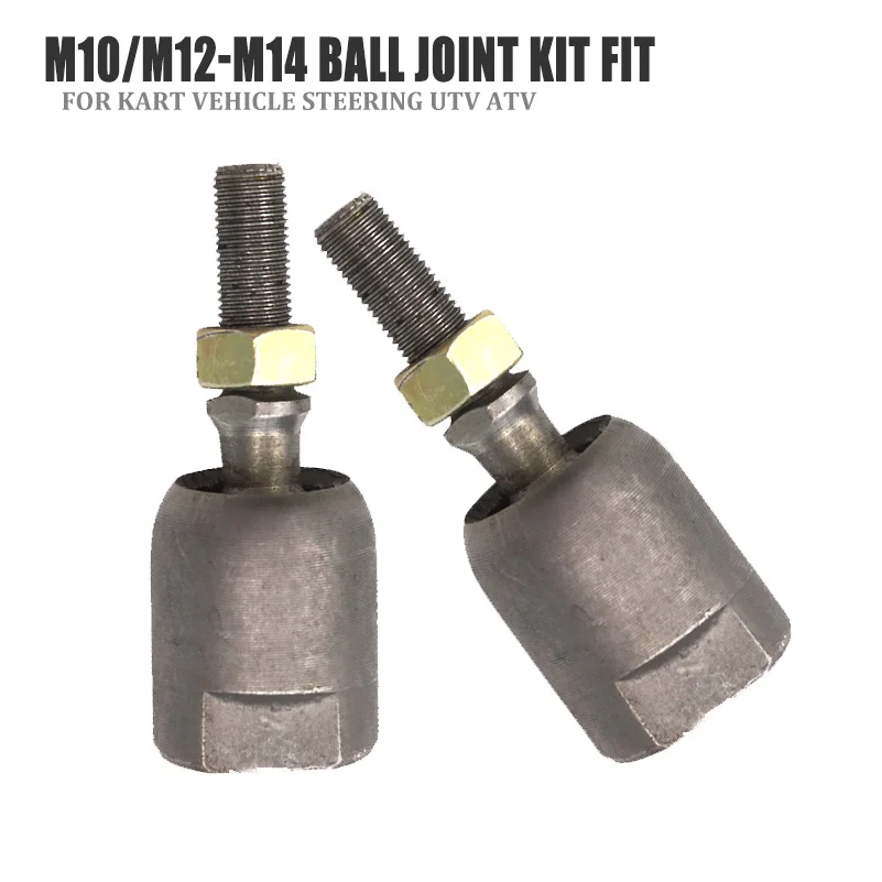 M10/M12-M14 Ball joint Kit Fit For China Gear Rack Pinion end kits Buggy Go Kart Vehicle Steering UTV ATV Parts 30t 15mm d phosphating universal steering ball u joint fit for atv utv go golf cart buggy utility terrain vehicle parts