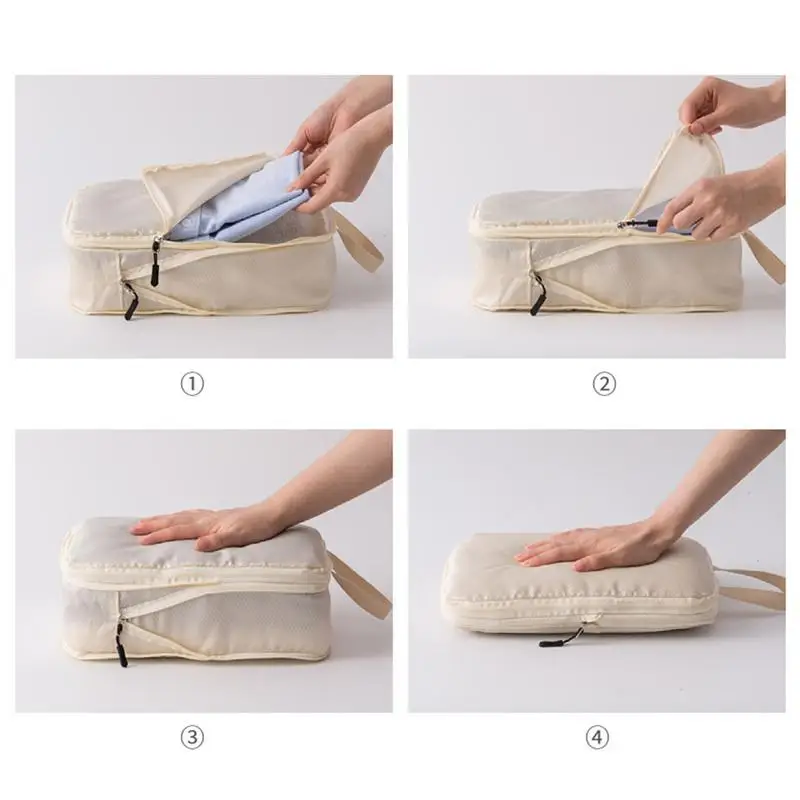 Compression Bags For Storage Reusable Packing Bags 3 PCS Space Saving Clothes Compression Bag Travel Moving Organizer For 5
