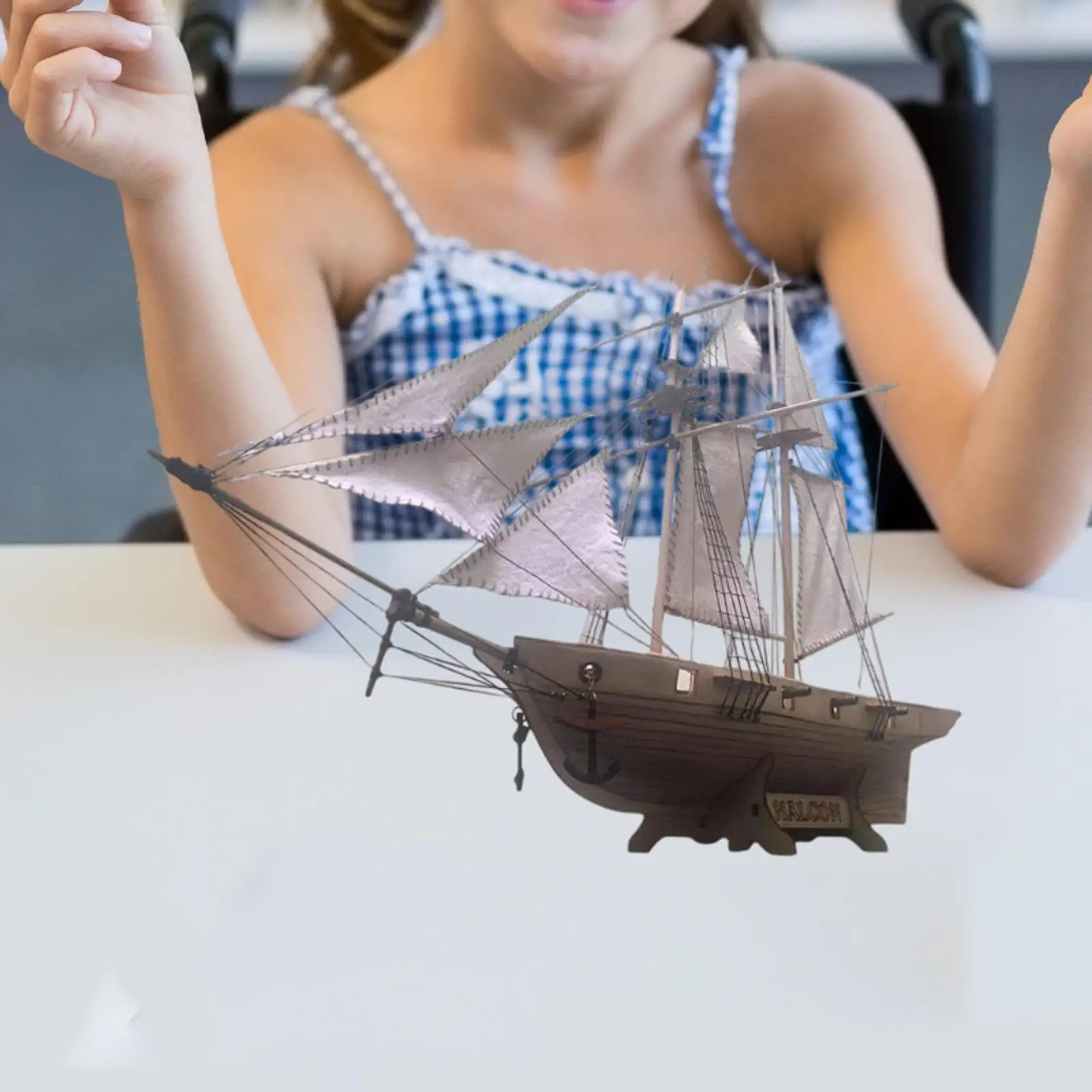 Mini Sailboat Model Wooden Miniature Sailing Boat DIY Model Decorative Mini Sailboat Model Wooden Miniature Sailing Boat DIY Model Decorative