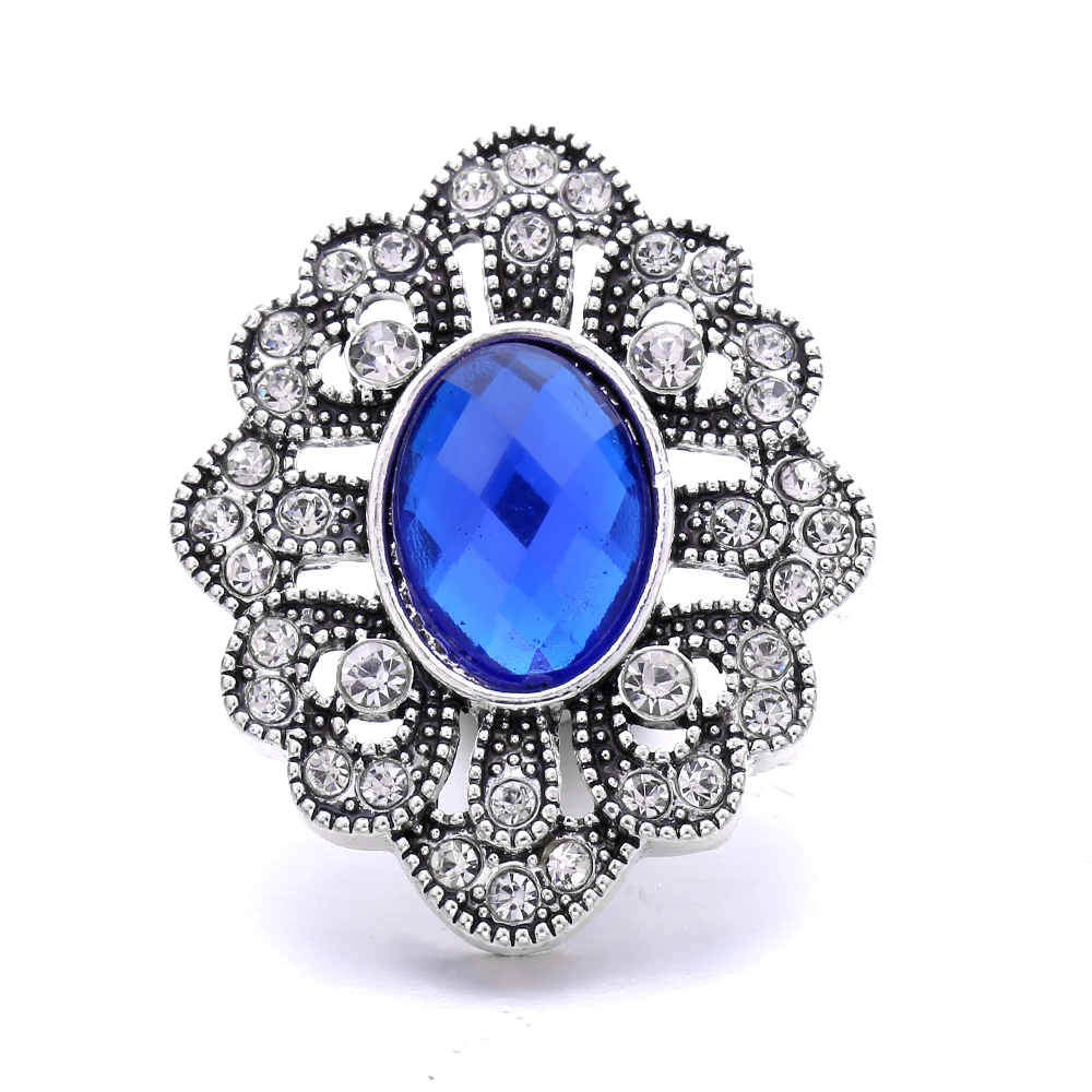 20pcs 18mm Snap Jewelry Crystal Metal 18mm Snap Buttons Diy Charm Snaps Buttons for Snap Button Bracelet Necklace