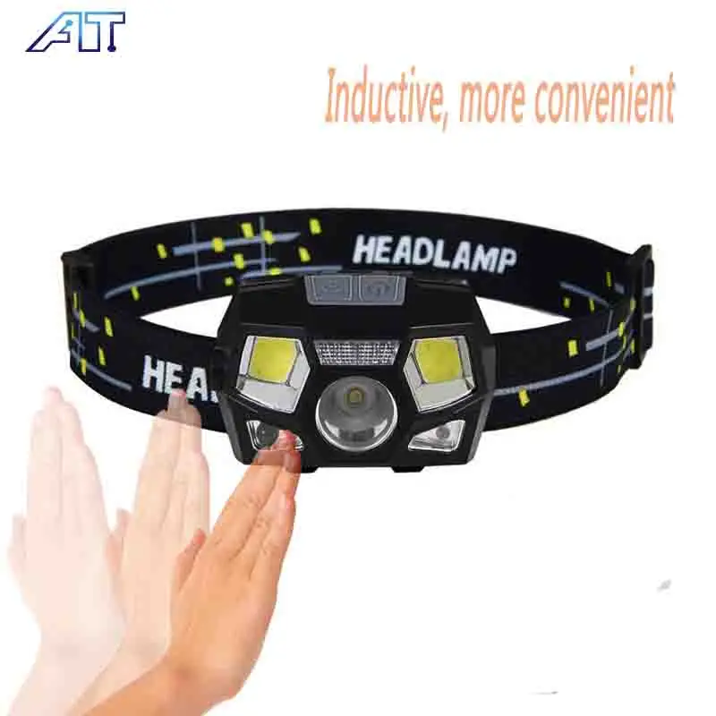 

10000 Lumen LED Headlamp USB Rechargeable Headlamp Waterproof COB Super Bright Motion Sensor Hands-Free Powerful Fishing Torchs
