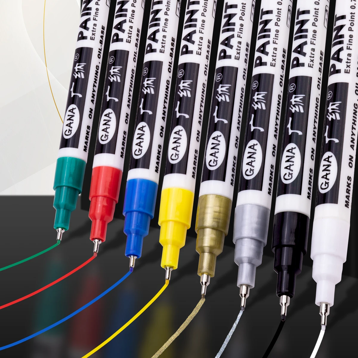 Permanent Paint Pens set for Rock Painting, Stone, Ceramic, Glass, Wood, Canvas 0.7mm Acrylic Paint Markers Extra-fine Tip 3