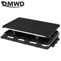 DMWD 2 Layer Hosehold Electric Griddle 220V 110V Hot Plate Non-stick Barbecue Machine For Roasting/Frying 1300W For 4-6 People 2