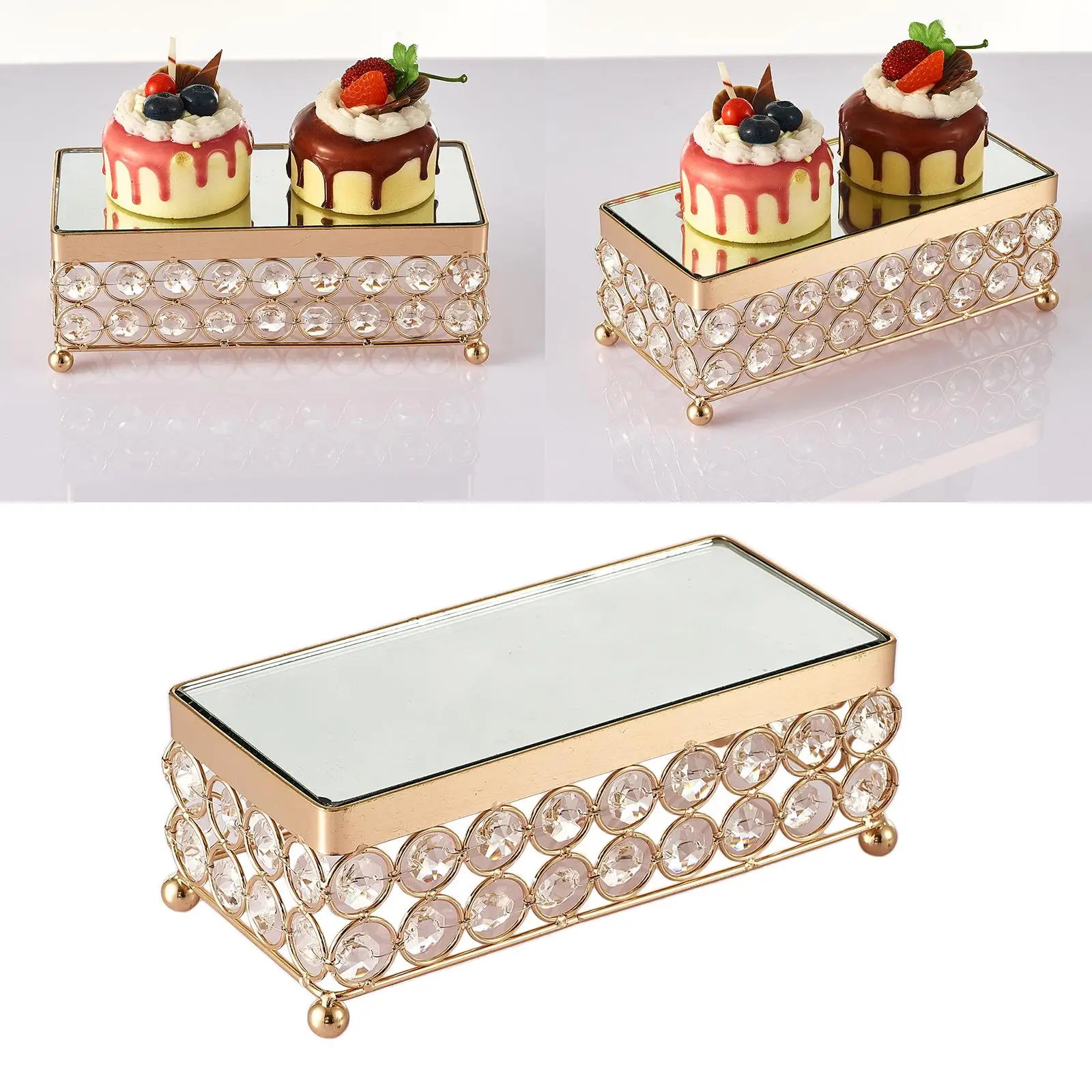 European Style Cake Stand Crystal Cupcake Base Decorative Party Centerpiece for Wedding Event Birthday Party