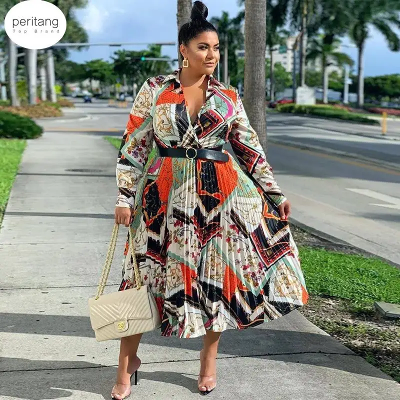 

African Clothes Women Summer Maxi Dress Vintage Belt Print Long Sleeve Boubou Africain Femme Vestidos 2023