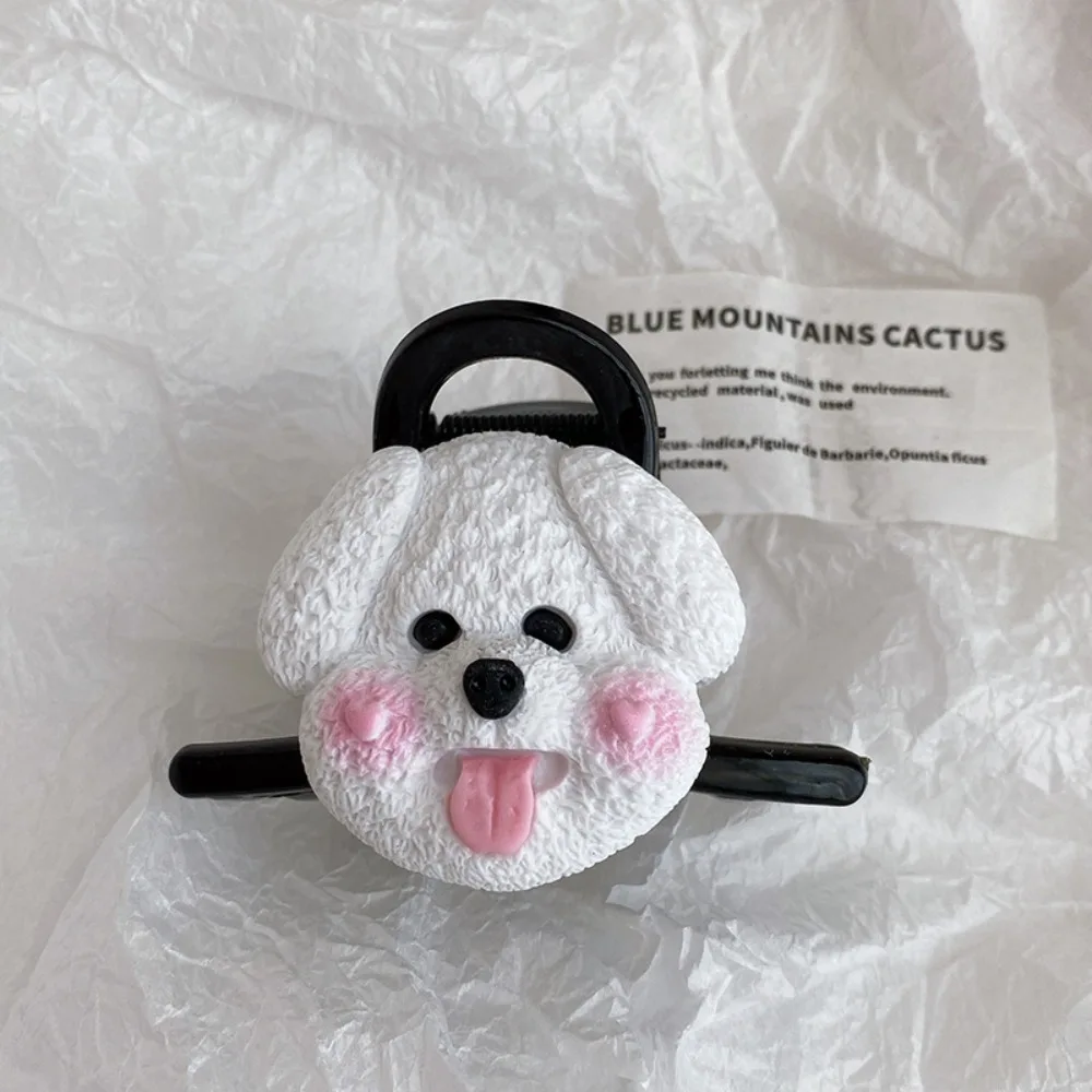 

Металлическая клипса с мультяшными собаками и акулами, элегантные водонепроницаемые очки среднего размера, клипса для волос для девочек, пластиковая Милая Черная заколка для волос для женщин