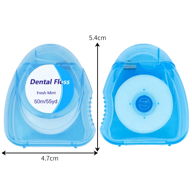 Dental Floss Teeth Stick Flosser 50m/Roll Micro Wax Mint Flavor Portable Oral Hygiene Clean Wire Interdental Brush Toothpicks