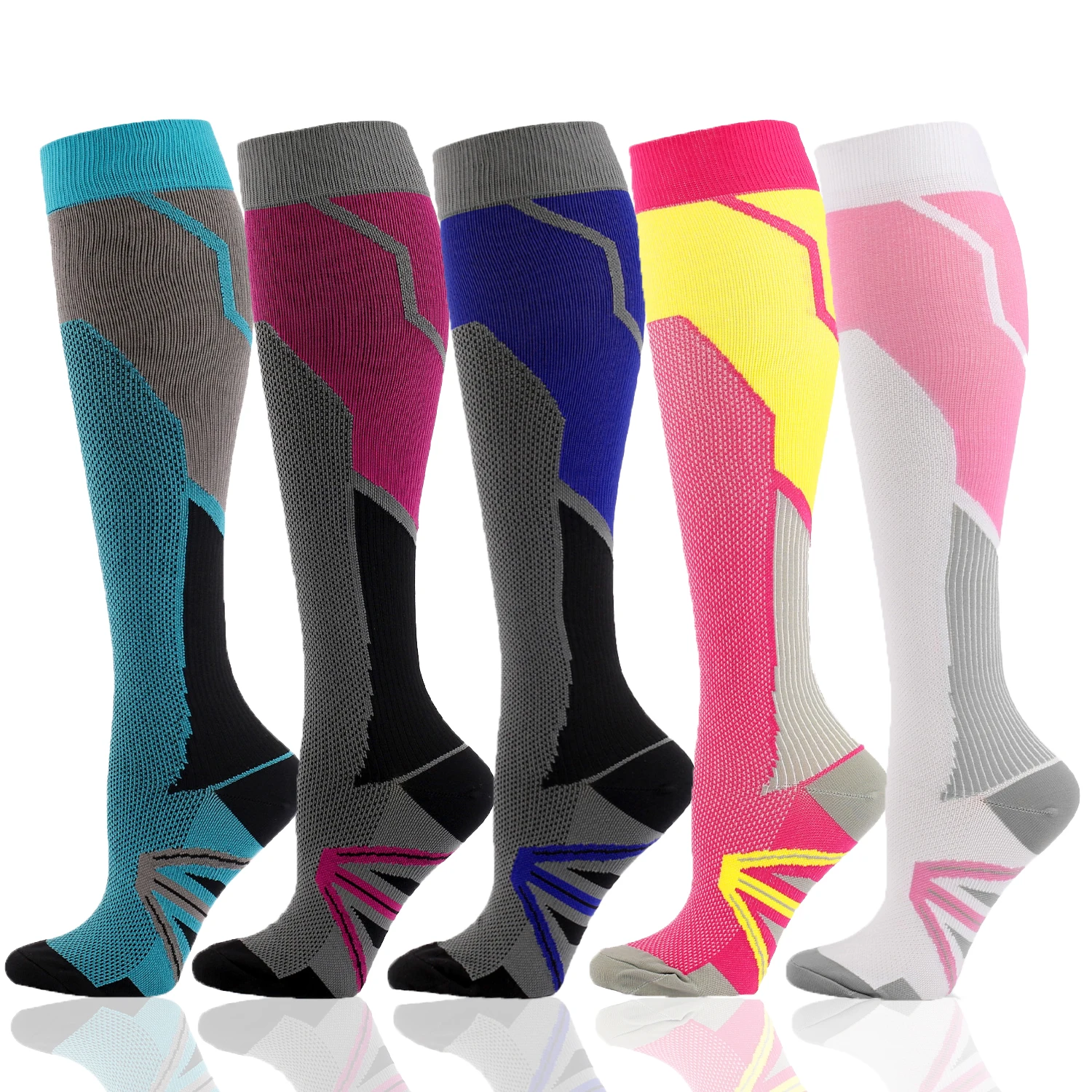 

MOJITO 1Pair New Compression Stockings Medical Nursing Blood Circulation Pregnancy Edema Knee High Compression Socks 20-30 mmHg