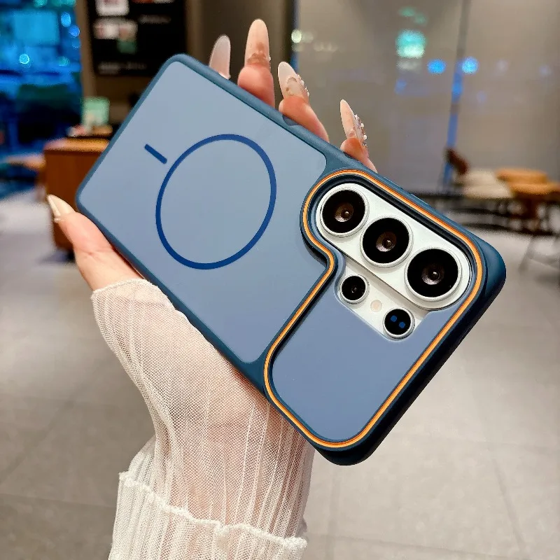 Luxury Color Collision Frosted Magnetic Case - Skin-feel Shockproof Case with MagSafe Compatibility