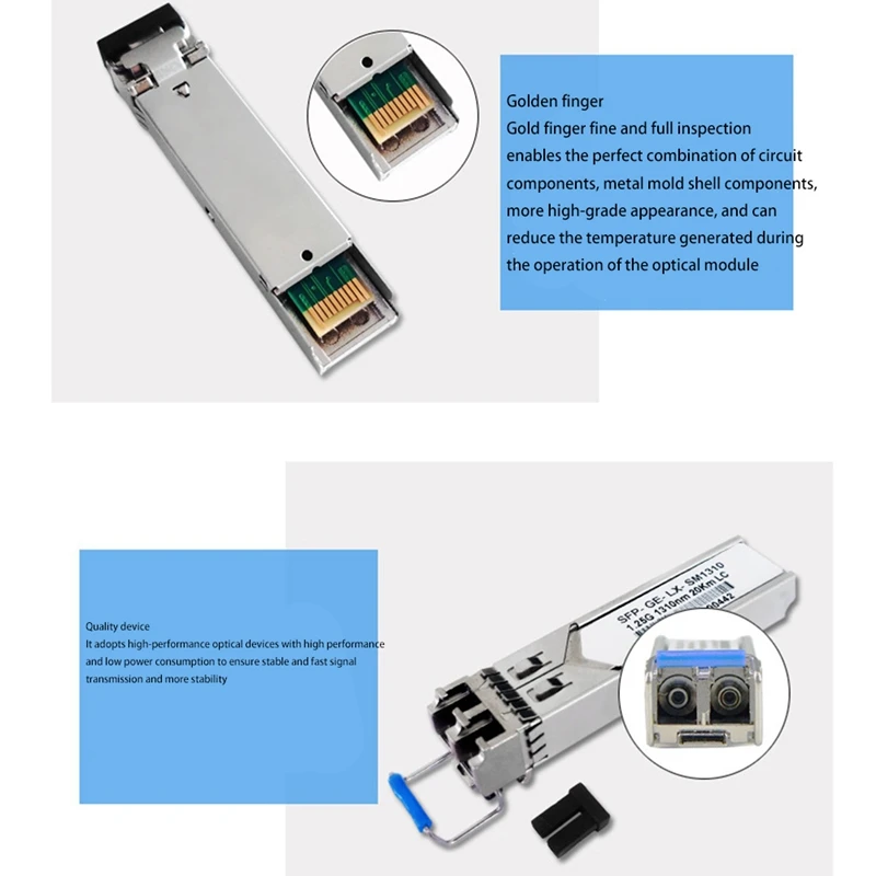 SFP 광 모듈 기가비트 단일 모드 광 모듈, 화웨이 H3C 용, SFP-GE-LX-SM1310 20km, 듀얼 파이버 1.25G