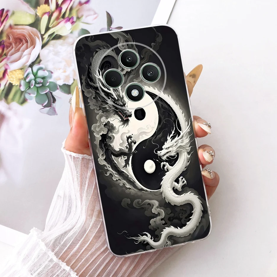 Cool Dragon Tiger Painted Soft Silicone Phone Case - Artistic Design Cover