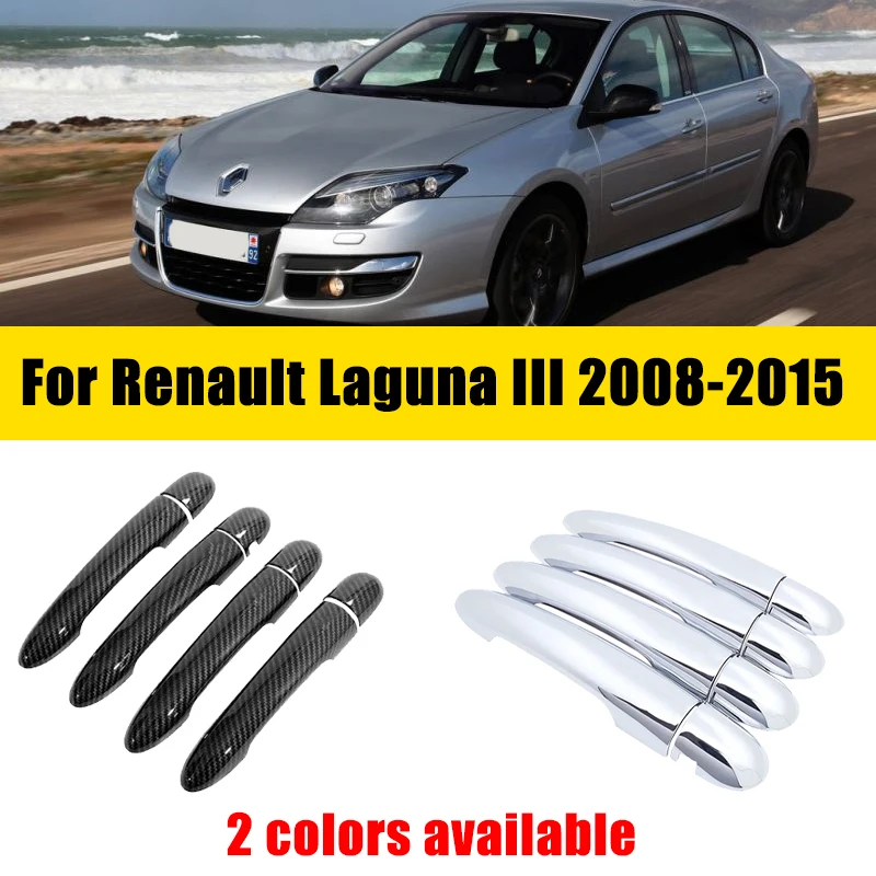 Хромированная накладка на дверную ручку для Renault Laguna III X91 2008-2015 2009 2010 2011, хромированные Роскошные автомобильные аксессуары с защитой от царапин