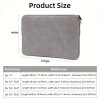 11 13 14 15 Inch Laptop PU Leather Protective Tablet Bag Computer Pouch Case Storage Bags Slim Laptop Sleeve for Macbook Perfect - Image 2