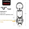 U Type 280kg Swivel Pulleys Stainless Steel Duplex Bearing Super-Silent Detachable Degree Rotation Heavy Duty Traction Wheel 6