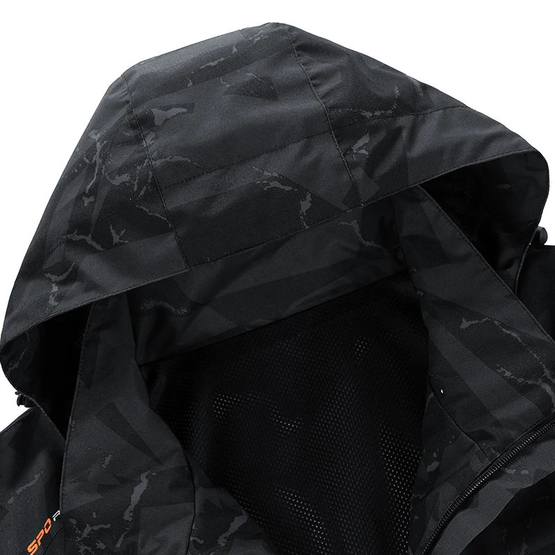 New spring and autumn Men's Jacket Coats black Casual hooded bomber jacket fashion Streetwearcamouflage  men clothing M-5XL