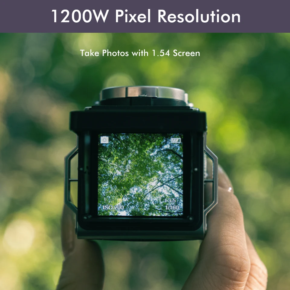 CHUZHAO ミニレトロデジタルカメラ 1.54 インチ画面 1080p ビデオ 12MP