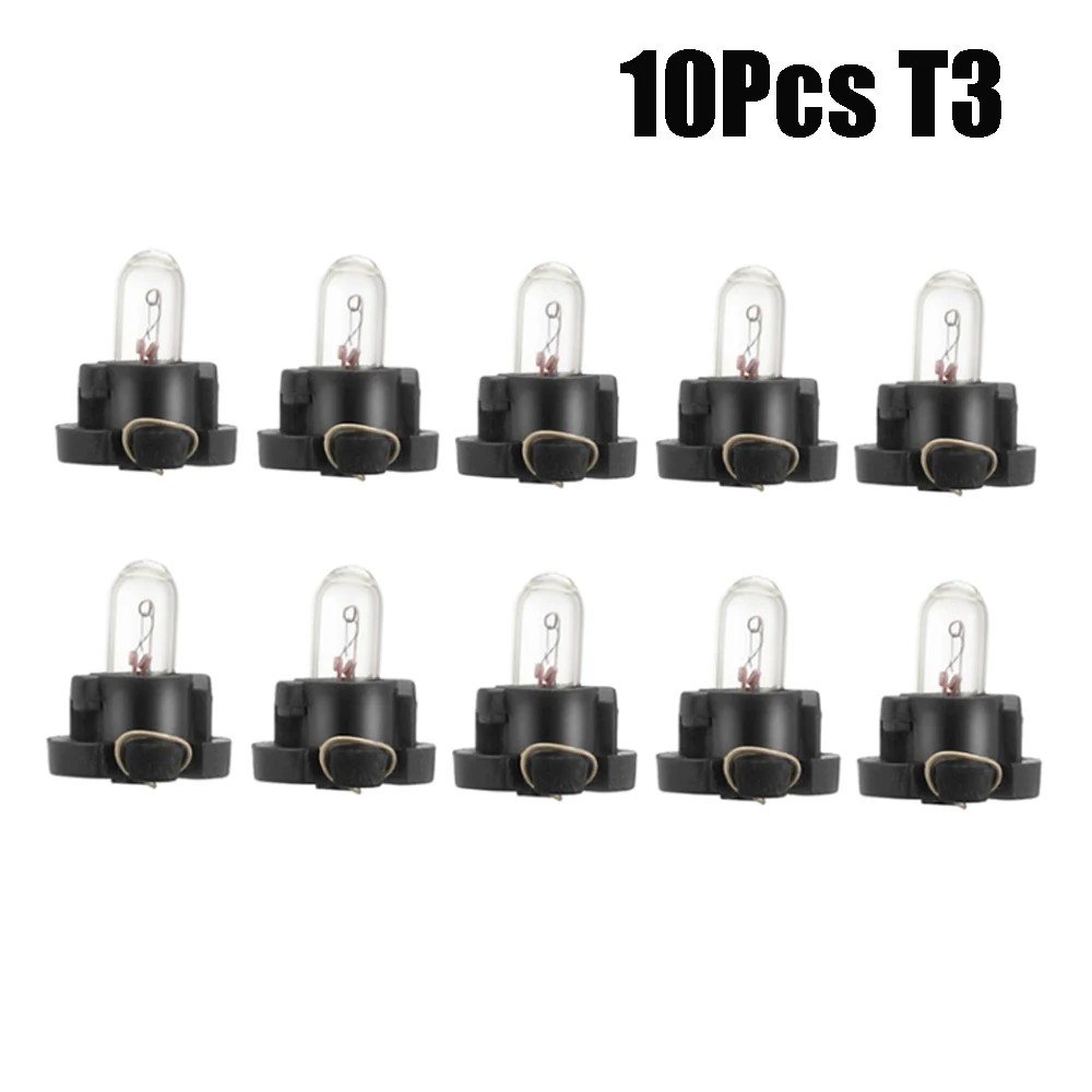 5/10Pcs T3 T4.2 Led Bulbs Car Interior Lights Auto Warming Indicator Lamp 12V 4300K Yellow Instrument Bulb Halogen Bulbs