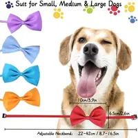 1pcs Pet Dog Tie Pets Bowknot Collars Grooming for Puppy Cat Dogs Necklace Bow Tie Adjustable Strap Pet Accessories 1