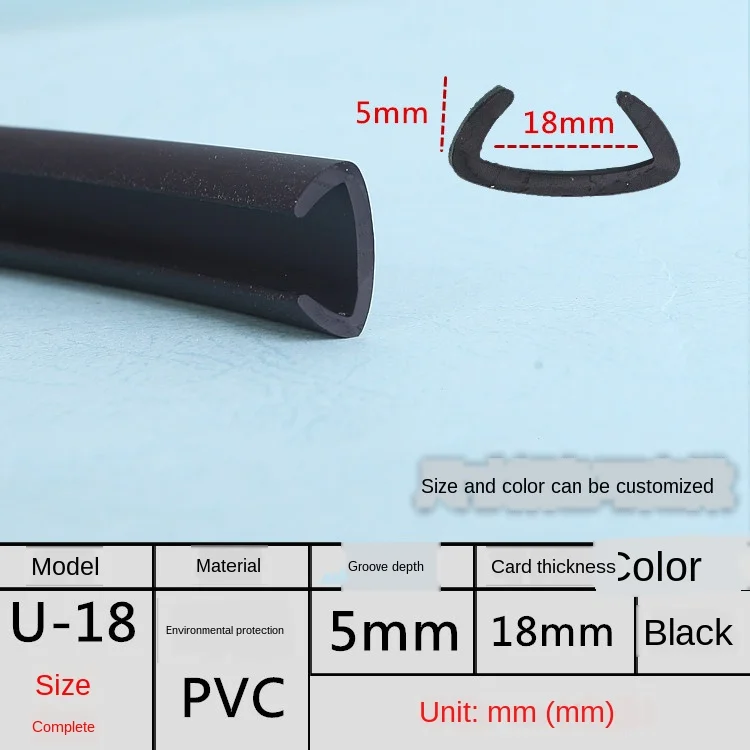 U Edge Banding Veneer - Soft PVC Edgeband in Assorted Colors and Sizes
