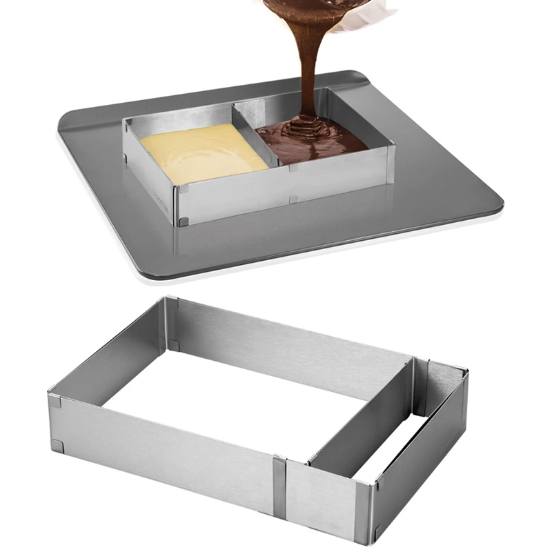 maak je geïrriteerd wapen Viskeus Verstelbare Mousse Cake Ring Rvs Cake Cutter Rechthoek Mousse Cakevorm  Bakvorm Cake Vorm Metalen Keuken Tool|Cakevormen| - AliExpress