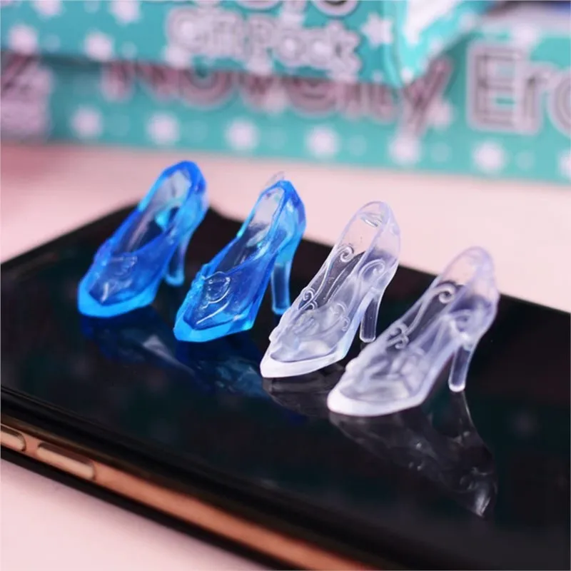 10 pairs/Set Doll Transparent Shoes Cute Heels Fashion Sandals For Barbie Doll Accessories High Quality Baby Toy baby shoes soft slipper 2023 summer new koreanversion boys and girls outside fashion beach sandals all match unisex flat heels