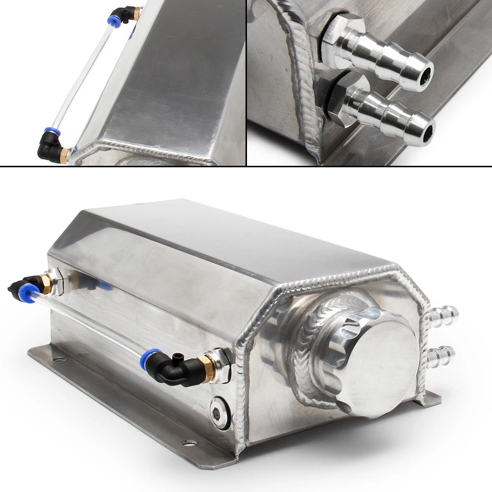 Aluminum Coolant and Oil Reservoir Tank with Drain Plug