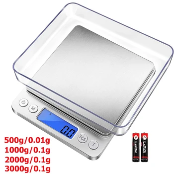 Bilancia digitale per alimenti con grammo e oncia Bilancia da cucina con vassoio Mini bilancia digitale portatile 6 modalità di misura con display LCD Y223 1