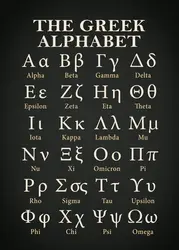 Greek Alphabet Educational Art Canvas - Mathematics Poster for Classroom & Home Decor (YELLOW)