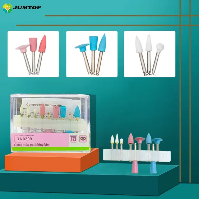 9pcs/Box Dental Composite Polishing For Low Speed Handpiece Contra Angle Kit  RA0309 Resin Sanding Polishing Set Dentistry Tool - AliExpress