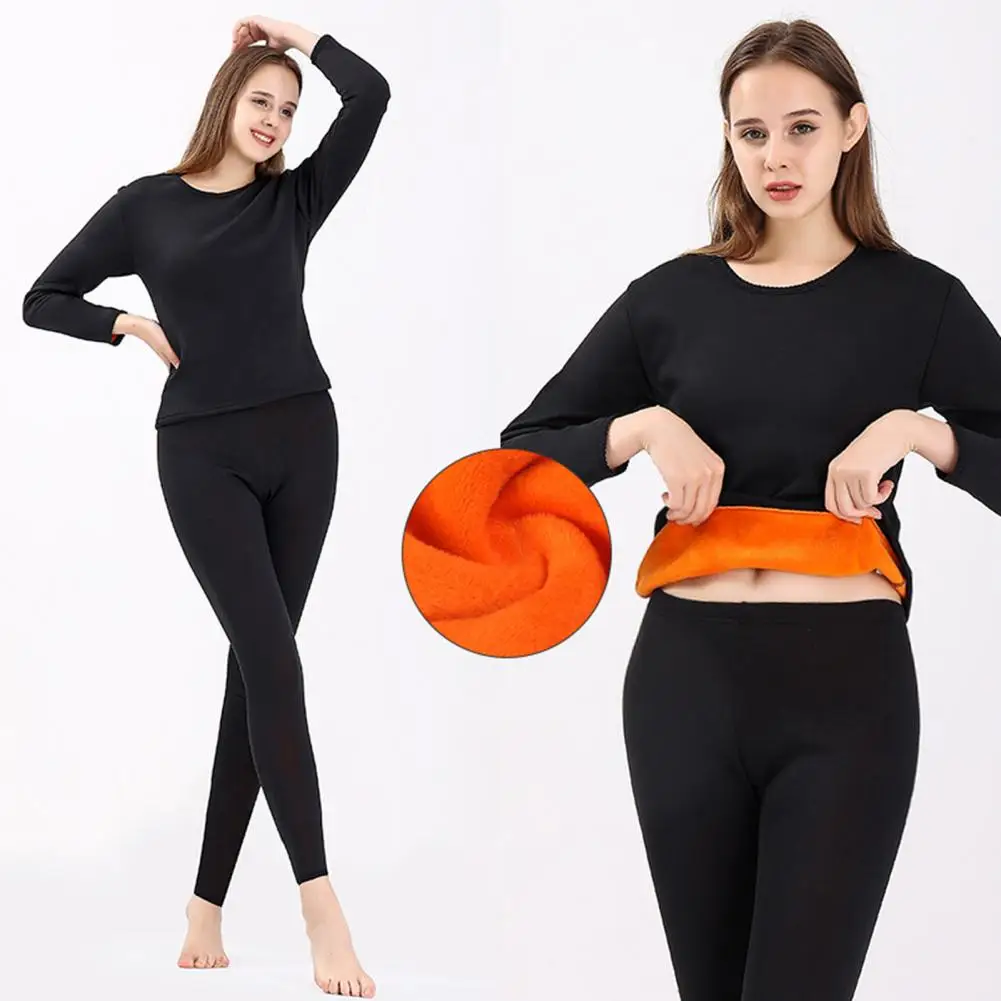 Thermal Pajamas Unisex Winter Warm Underwear Set Thick Fleece Lined Long Sleeve Pajama Set for Sport Base Layer Homewear Thermal