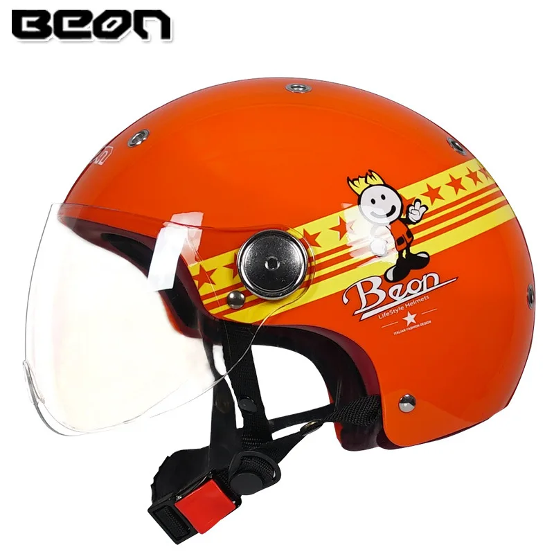 

BEON Cute Cartoon Sunscreen Children Pedal Bike Helmet Half Face Child Kid Girl Boy Motorcycle Safety Warm Helmet Riding Hat