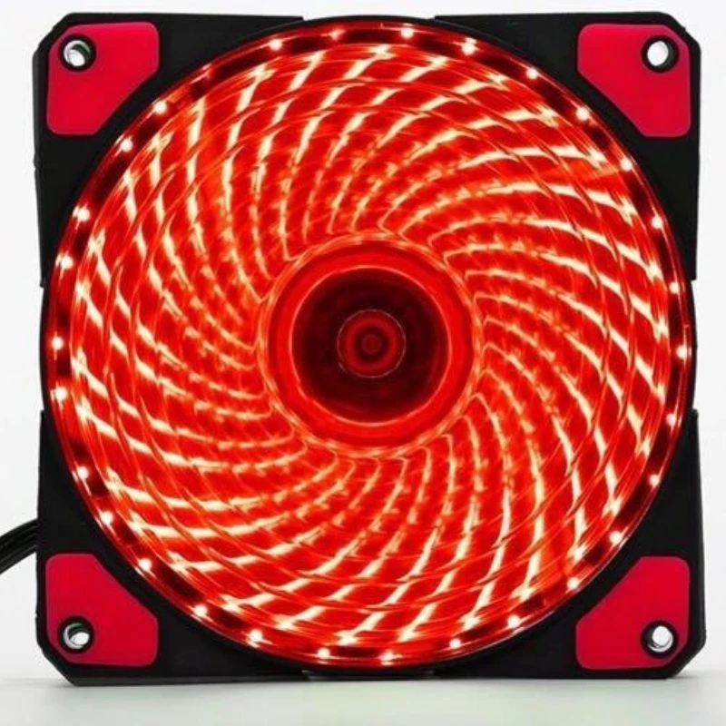 Ultra Silent LED PC Case Cooling Fan with Anti-Vibration Pads