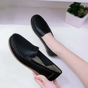 من المألوف لينة وحيد أنيق العمل والترفيه أحذية ربيع الخريف الرياضة الجديدة مريحة مسطحة القاع أحذية التمريض النسائية 5