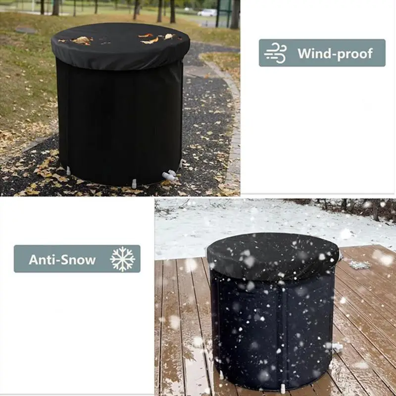 Ice Bath Cover Thermal Cold Bath Tub Lid Dustproof Cover Foldable Ice Tub Lid Protect From Dust And Debris For Plunge Up To