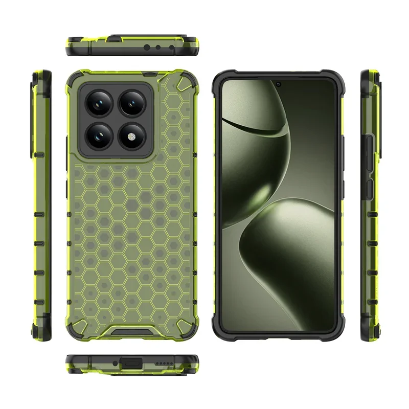 Honeycomb Clear Shockproof Hybrid TPU Transparent Anti-Fall Phone Case