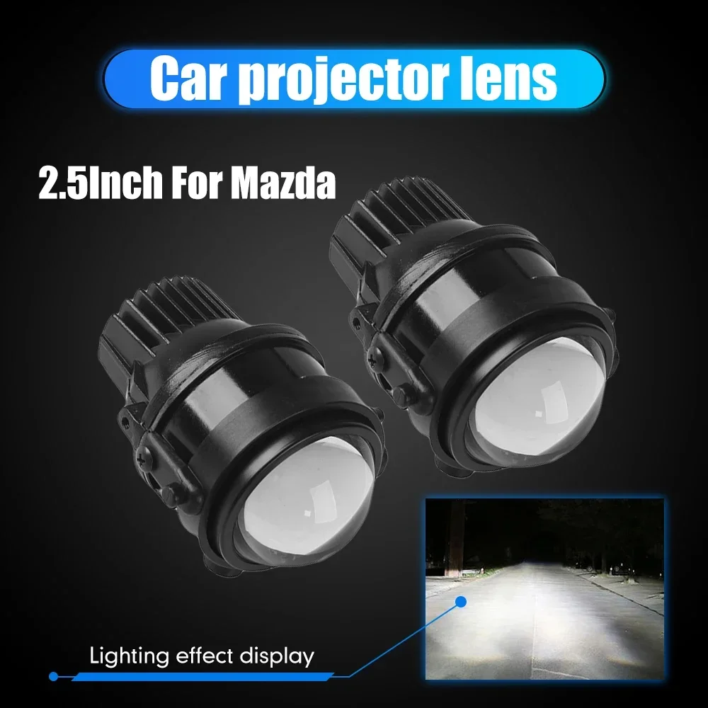 

Lossless Install Highlighting Automotive 2.5 Inch Bi LED Projector Lens Headlight Retrofit Dual-Lens for Toyota Mazda