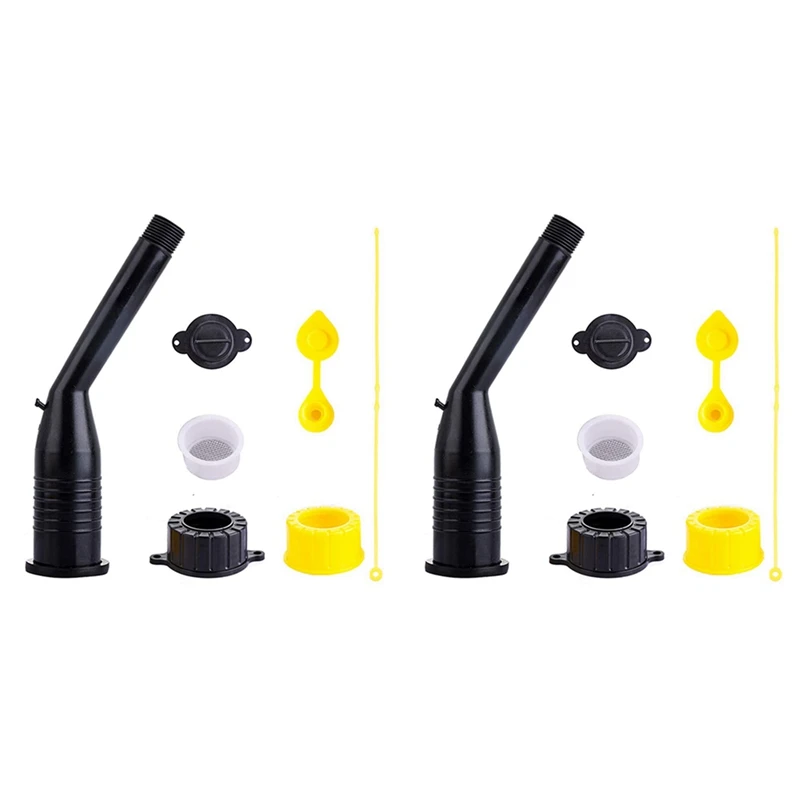 

2X Gas Can Spout Replacement Nozzle Kit With Filter Vent Cap For Old Style Water Jugs And Pre-2009 Plastic Gas Cans