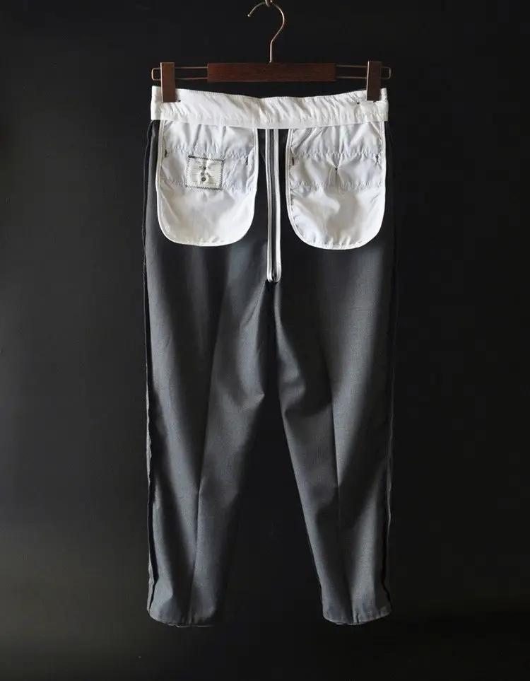 2024 New Wrinkle Resistant Cropped Pants Small Foot Long Pants Fit with Rolled Feet and No Iron Slim for Men's Three Color Style