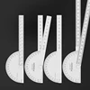 LUXIANZI Stainless Steel Protractor Angle Ruler 180 Degree Guage Woodworking Carpentry Tool Measuring Angle Meter Goniometer 6
