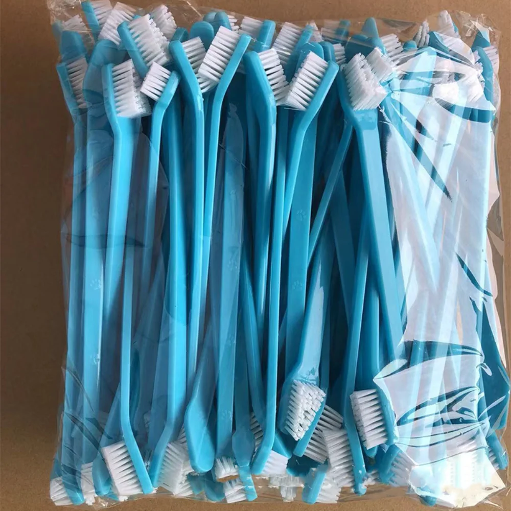 1pc Dog Toothbrush Double-headed Cat Tooth Multi-angle Cleaning Tool Massage Care Tooth Finger Brush for Dog Cat Pet Supplies