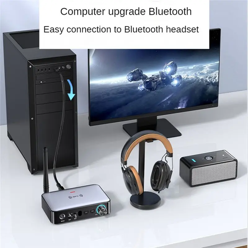 핫 블루투스 수신기 송신기 5.1 스테레오 3.5Mm AUX 동축 RCA 무선 오디오 어댑터 마이크 TV용 노래방