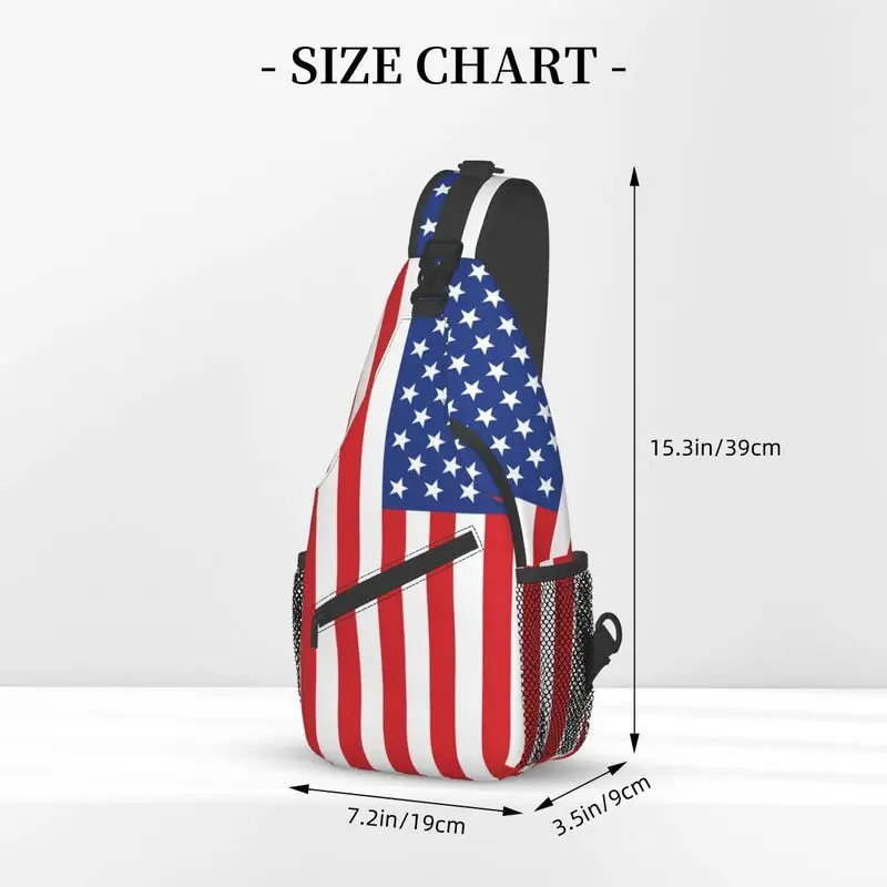 Vintage American Flag Sling Backpack Crossbody Bag Adjustable Daypack USA American Flag Crossbody Sling Backpack Men Custom United  main image 4