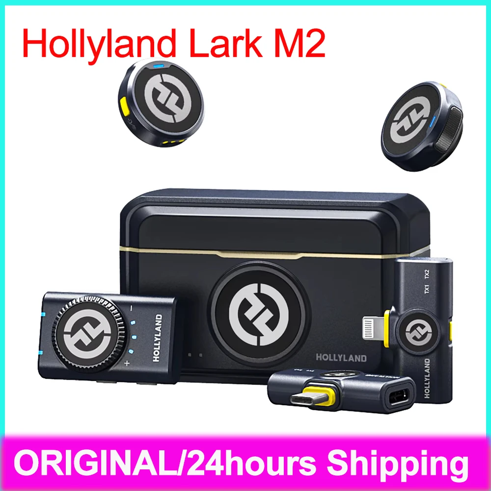 Hollyland Lark M2 Wireless Lavalier Microphone for iPhone Android