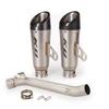 51mm Motorcycle Exhasut Mid Link Pipe Muffler Escape Stainless Steel Tip Without DB Killer Slip On FOR SUZUKI GSXR1000 2007-2008