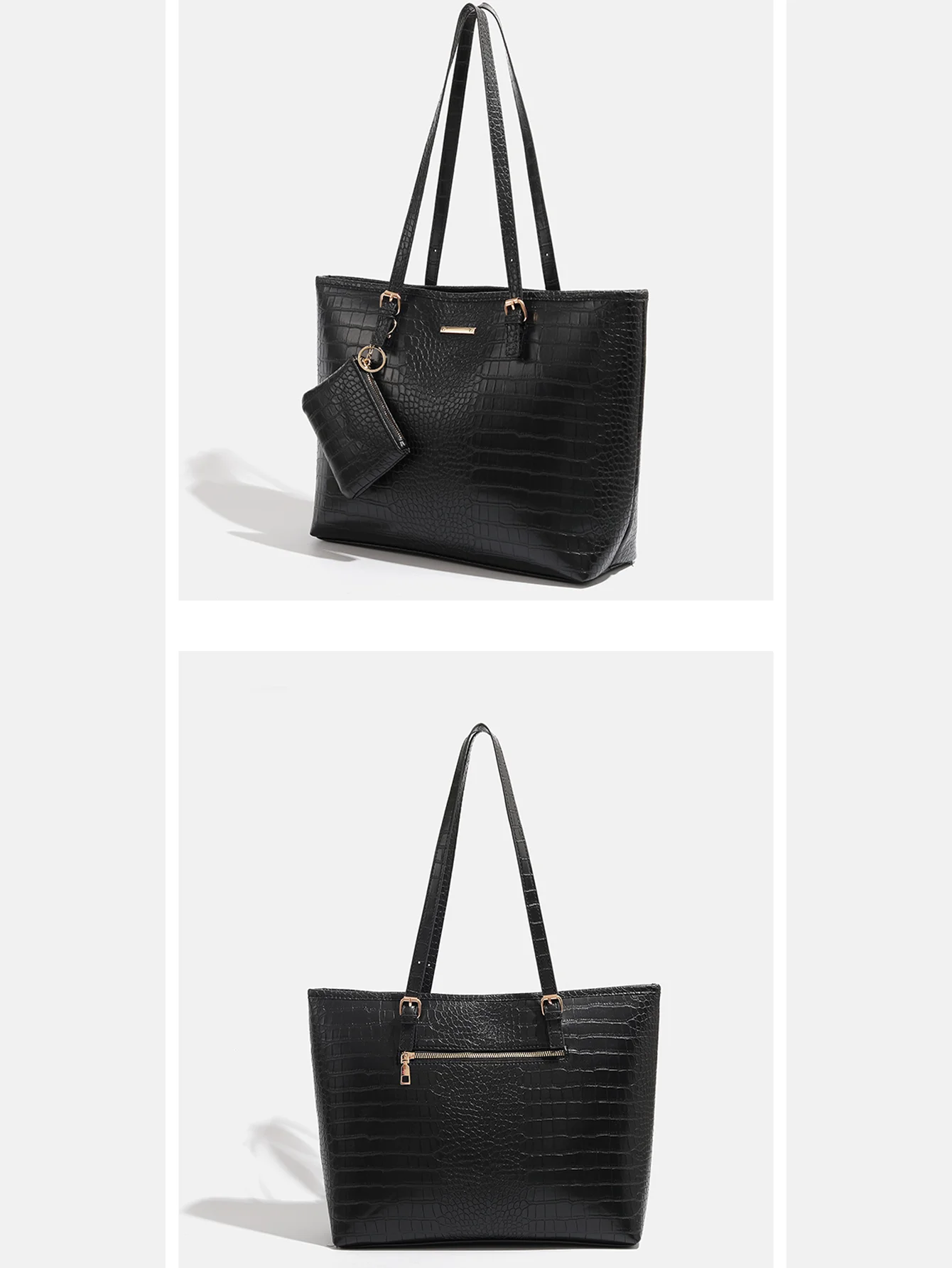 2024 Premium Handbag with Crocodile Pattern Commuting Shoulder Bag Large Capacity Tote Bag Fashion Women's Bag 6