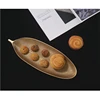 Nordic Decorative Tray Gold Leaves Shape Serving Tray Jewelry Pallet Fruit Snack Dish Table Storage Organizer (Small) 2