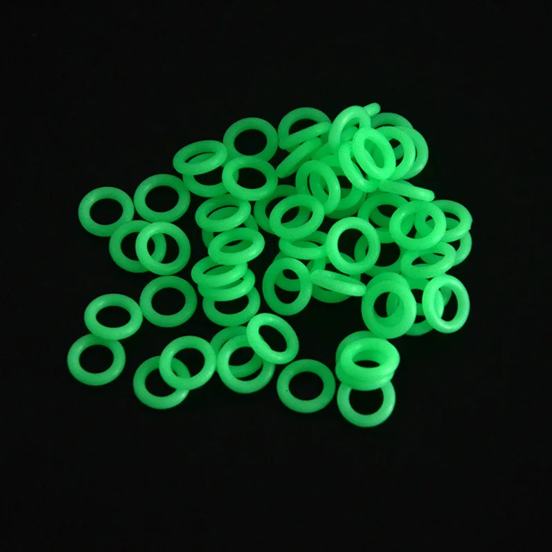 Camping Tent Accessories 10-100pcs Silicone Luminous Tent Ground Nail Ring O-shaped Fishing Rod Ring Multifunctional Night Light Outdoor Tents Accessor